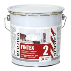 Краска Fintex 2, для стен и потолков, моющаяся, глубокоматовая, База А, 0,9л