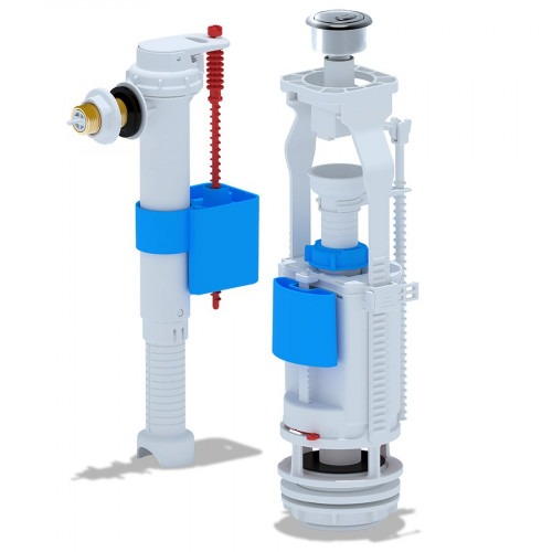 Арматура для бачка унитаза с боковой подводкой, двойная кнопка, Ани WC9020C