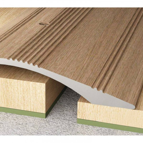 Кант полукруглый 40х900мм Бук Натуральный алюминиевый Русский профиль