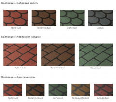 Рулонная черепица самоклеящаяся зеленая, бобровый хвост 8х1м, Технониколь