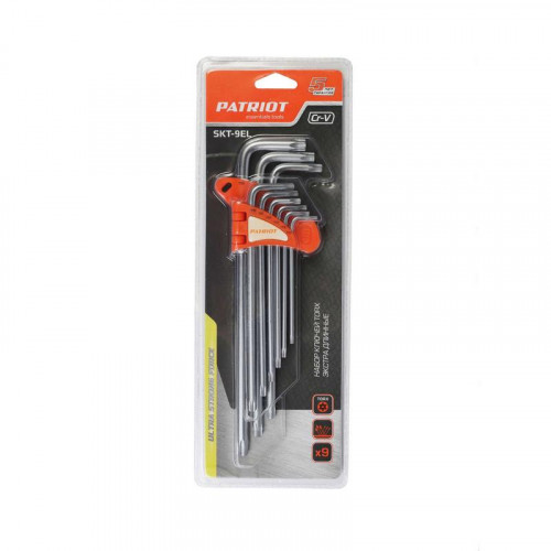 Набор TORX ключей 9шт, Т10-Т50, длинные SKТ-9EL Patriot 350002005
