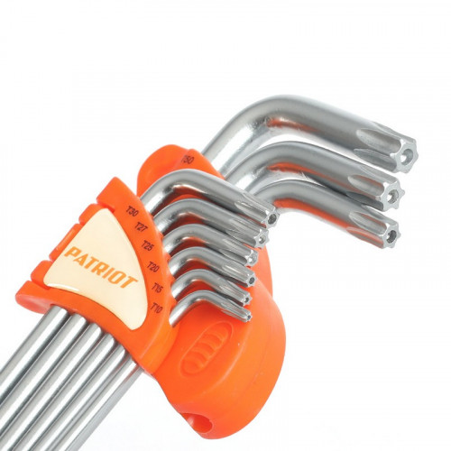 Набор TORX ключей 9шт, Т10-Т50, длинные SKТ-9EL Patriot 350002005