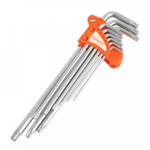 Набор TORX ключей 9шт, Т10-Т50, длинные SKТ-9EL Patriot 350002005
