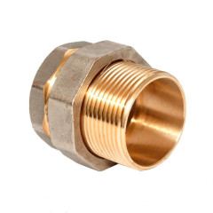 Соединитель американка латунный 3/4", внутренняя/наружная резьба Aqualink