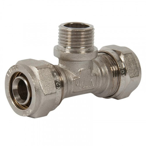 Тройник переходной 20мм*1/2" обжимной наружная резьба Valtec VTm.333.N.200420