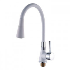 Смеситель для кухни одноручный, белый Potato P36284-7