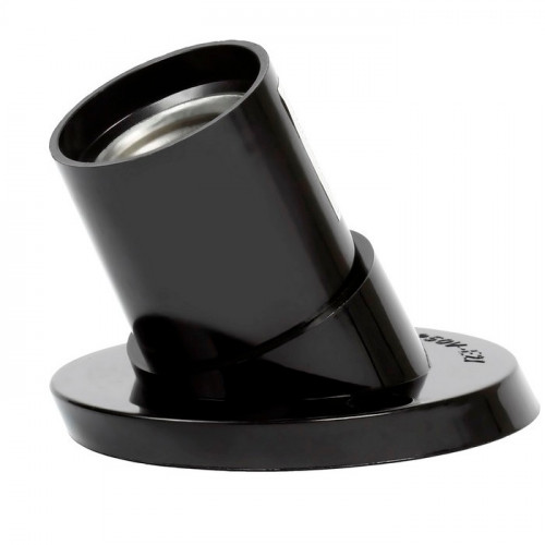 Патрон электрический E27 настенный карболитовый угловой черный TOKOV ELECTRIC