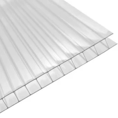 Сотовый поликарбонат 8мм Прозрачный 2,1х6м пленка с 1 стороны EuroTek 0,9кг/м2