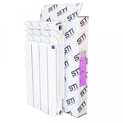 Радиатор биметаллический Bi 500*80 4 секций (516 Вт) STI