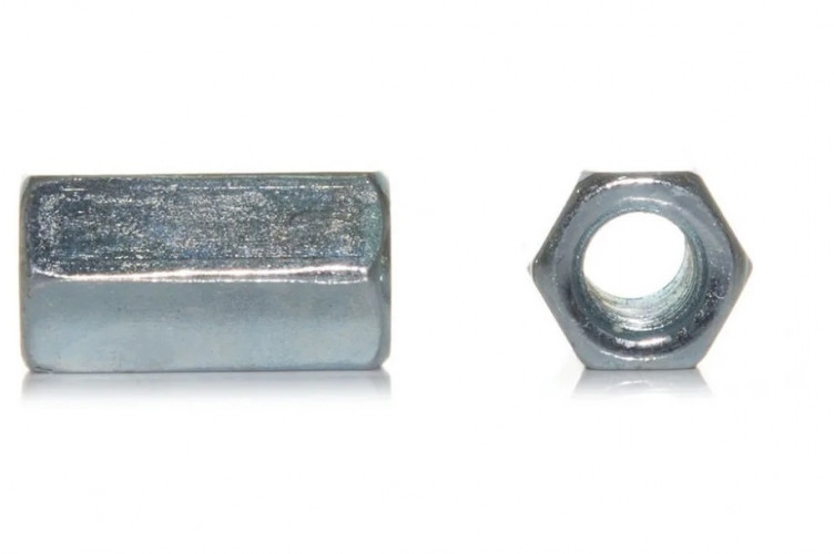 Гайка шестигранная соединительная М8 оцинкованная DIN6334, 1шт