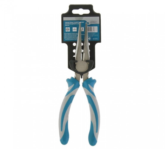 Тонкогубцы 200мм двухкомпонентные рукоятки РемоКолор 34-4-013
