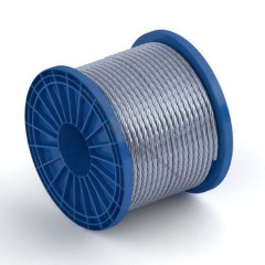 Трос стальной в ПВХ оплетке DIN 3055, 4/6мм (250м) SWFS