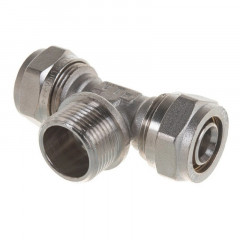 Тройник переходной 20мм*3/4" обжимной наружная резьба Valtec VTm.333.N.200520