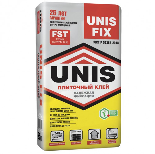 Клей для плитки Unis Fix 25 кг
