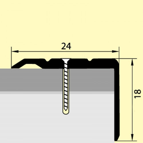 Угол 24х18х900мм Бук Натуральный алюминиевый Русский профиль