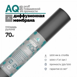 Изоспан AQ proff 188 (гидро-ветрозащитная паропроницаемая усиленная мембрана), 70м2