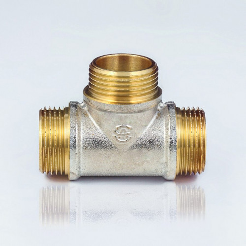 Тройник латунный 1/2" наружная резьба Aquasfera 9010-01