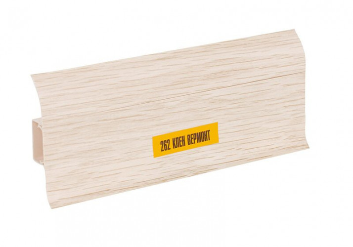 Плинтус Ideal Комфорт 55, 262 Клен вермонт, 2,2м с кабель-каналом