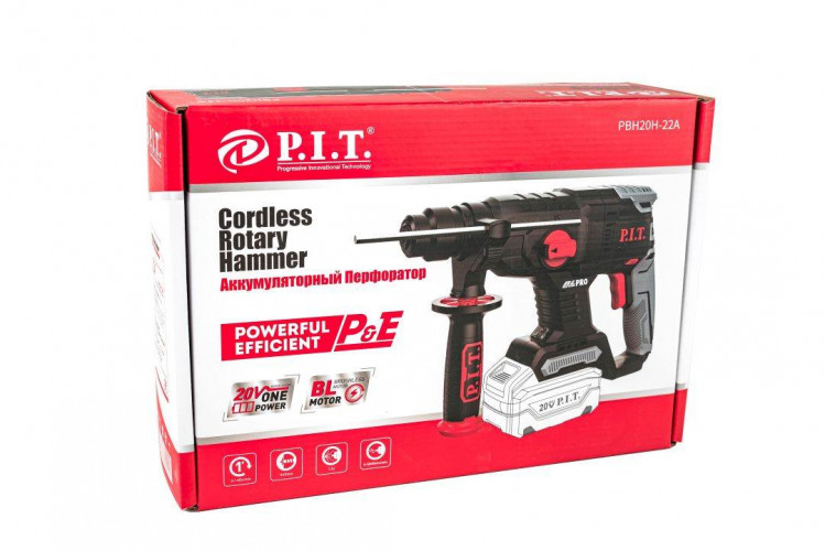 Перфоратор аккумуляторный SDS plus 20В, 1150 об/мин, 2 режима P.I.T. PBH20H-22A