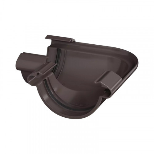 Угол желоба ПВХ 90гр. Коричневый Макси Технониколь 638604