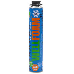Пена монтажная профессиональная Wellfoam Pro 65 зимняя (1000 мл)