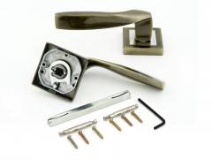 Ручка раздельная FZ 05 S квадратная AB Античная бронза