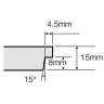Плита потолочная 600х600 Plain Tegular 15 (Microlook) 15мм, Armstrong 16шт/5.76м2/уп