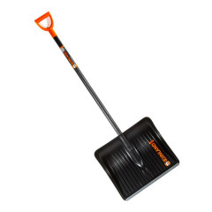 Лопата снеговая пластмассовая 490х410 с черенком, FINLAND 1023-Ч
