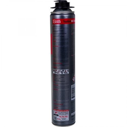Пена монтажная профессиональная TopGun 65 STANDARD Sila PRO SPTGS65T, 850 мл