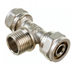 Тройник переходной 16мм*1/2" обжимной наружная резьба Valtec VTm.333.N.160416