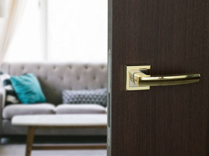 Ручка раздельная FZ 07 S квадратная GP золото