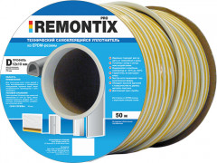 Уплотнитель самоклеящийся черный Remontix D50 12х10мм, 50м