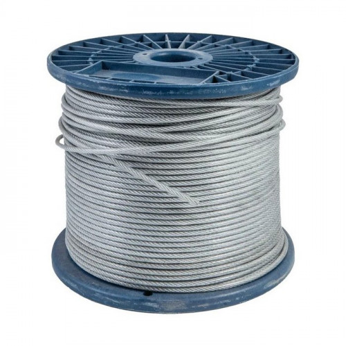 Трос стальной в ПВХ оплетке DIN 3055, 6/8мм (100м)