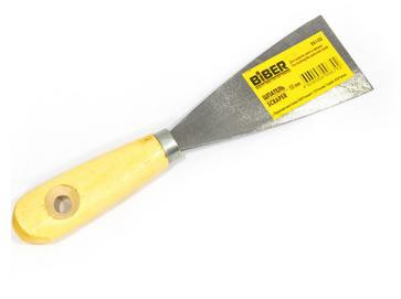 Шпательная лопатка с деревянной ручкой, 50мм Бибер 35103