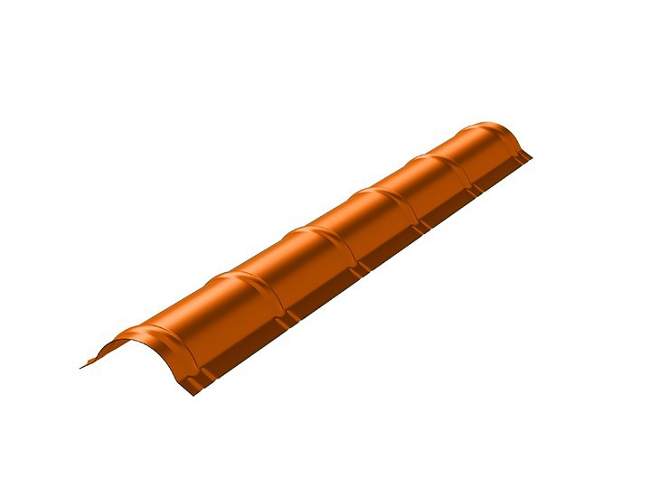 Конек для метеллочерепицы 0.45 2м стандарт ПЭ RAL2004 Оранжевый