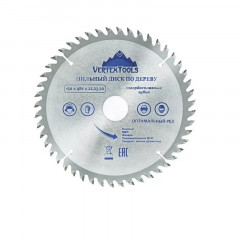 Диск пильный по дереву 150х22(20)мм, 48 зубов, Vertextools 150-48-22
