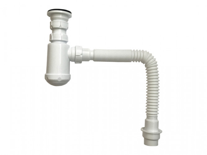 Сифон для мойки с гибкой трубой 1 1/2х40 40х50мм Санпласт