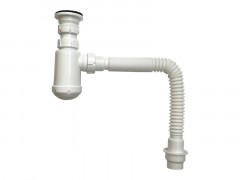 Сифон для мойки с гибкой трубой 1 1/2х40 40х50мм Санпласт