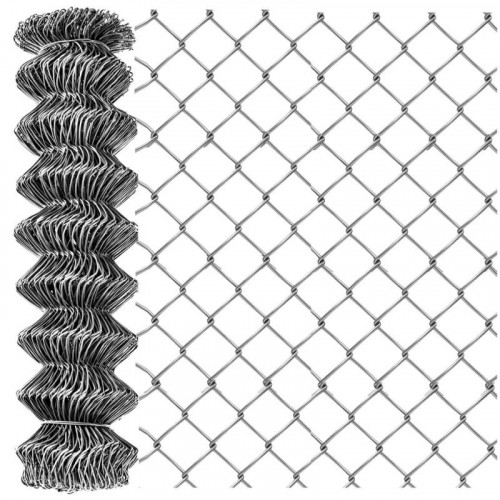 Сетка-рабица оцинкованная 1,6мм, 1,5х10м, ячейка 50х50 мм