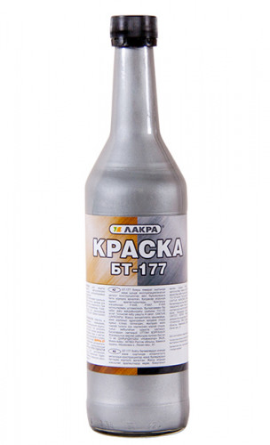 Краска БТ-177 серебрянка для металла 0,5л Лакра