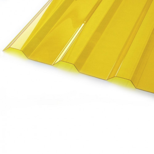 Поликарбонат трапеция МП/С-20 6000х1150х1,3мм (Желтый) Новаттро СафПласт