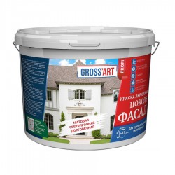 Краска акриловая фасадная для суровых условий, белая Gross'art Profi 14 кг