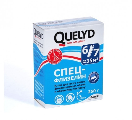 Клей для флизелиновых обоев Спец-флизелин QUELYD 250г