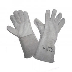 Краги сварщика спилковые пятипалые серые