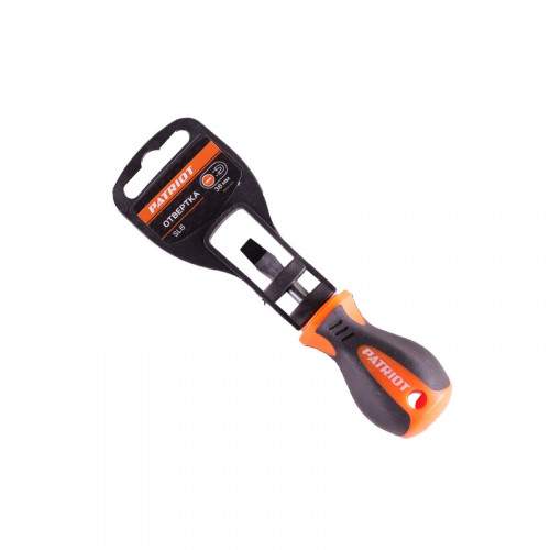 Отвертка шлицевая SL6х38мм магнитная, двухкомпонентная ручка Patriot 350003163