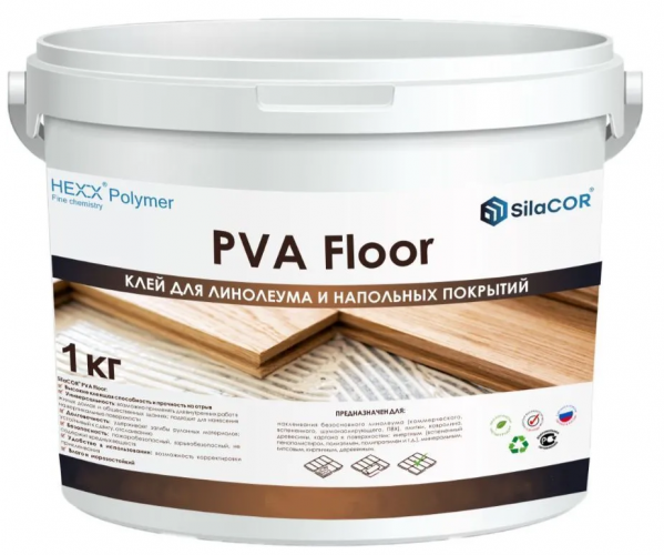 Клей для линолеума и напольных покрытий SilaCor Floor FIX, 1кг