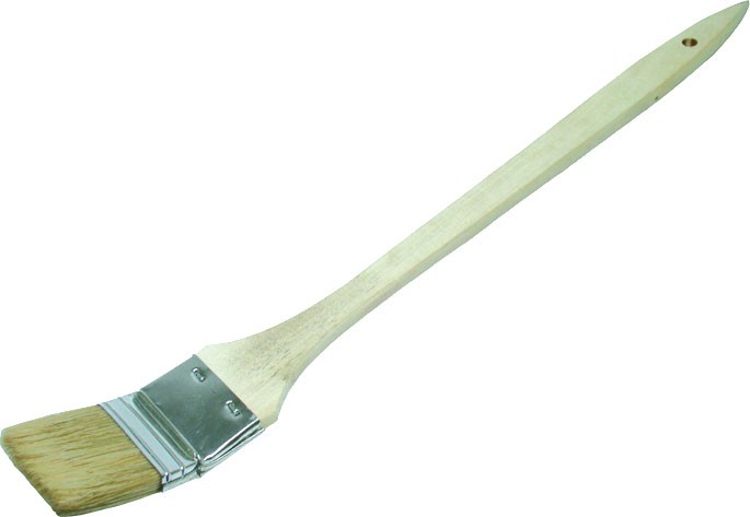 Кисть радиаторная Hobbi светлая натуральная щетина, деревянная ручка 38мм