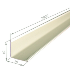 Уголок PL-E 19х19х3000мм Белый матовый оцинкованный Албес Эконом
