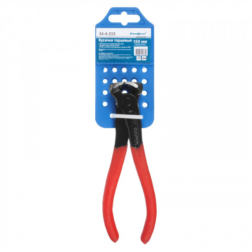 Кусачки торцевые 150 мм HCS, ПВХ рукоятки РемоКолор 34-4-215