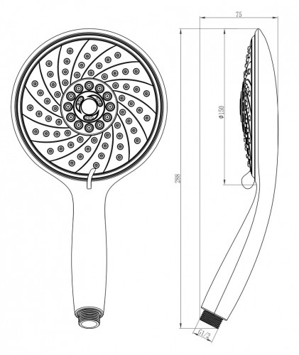 Лейка для душа 6 режимов LeMark LM0816C